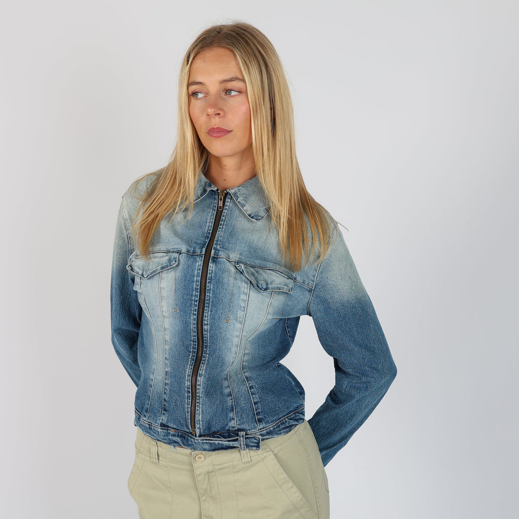 Light Blue Y2K Easy Denim Jacket (S)