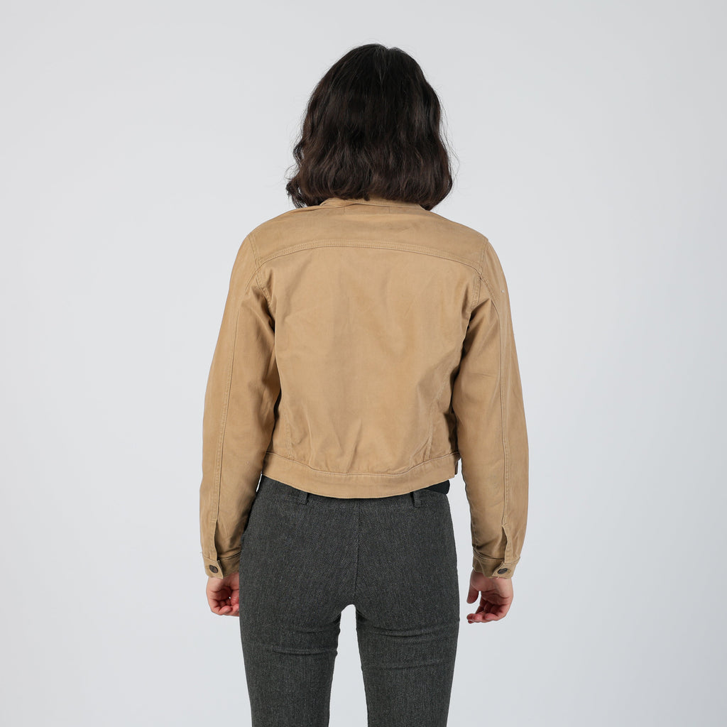 Tan Y2K Big Blue Light jacket (S)
