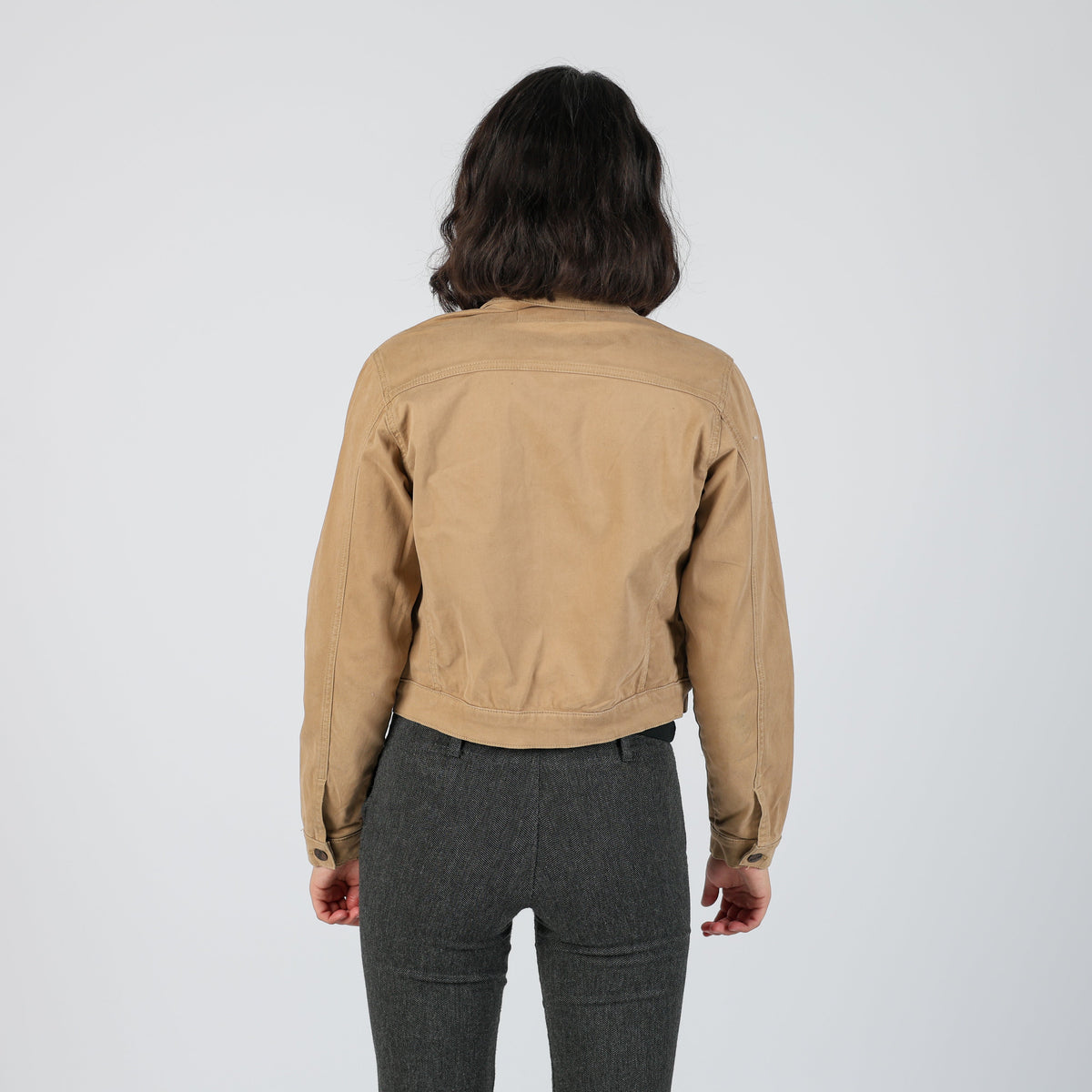 Tan Y2K Big Blue Light jacket (S)