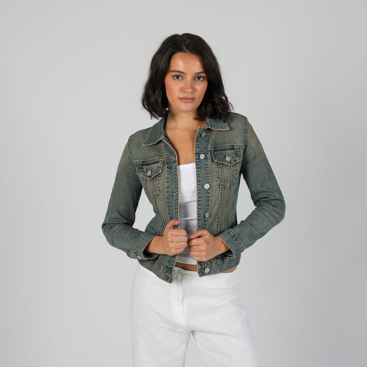 Blue Y2K Gap Denim Jacket (XS)