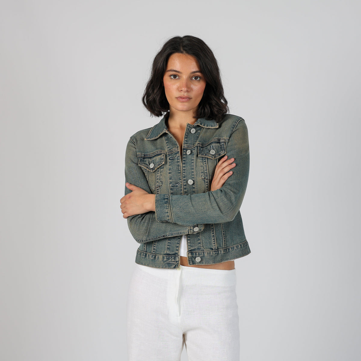 Blue Y2K Gap Denim Jacket (XS)