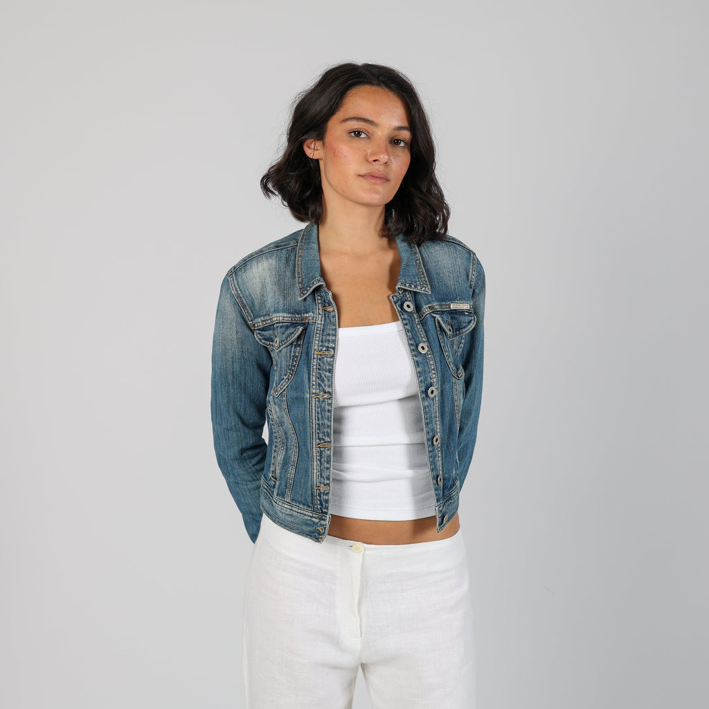 Blue Y2K Tommy Hilfiger Denim Jacket (S)
