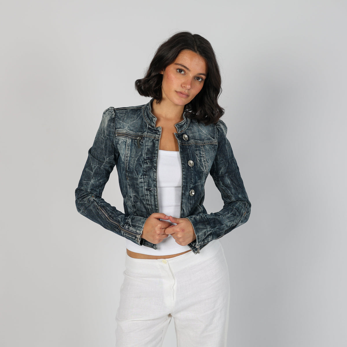 Blue Y2K Miss Sixty Denim Jacket (XS)