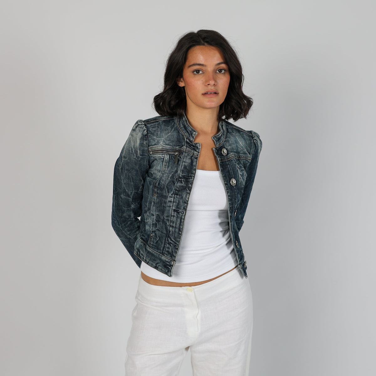 Blue Y2K Miss Sixty Denim Jacket (XS)