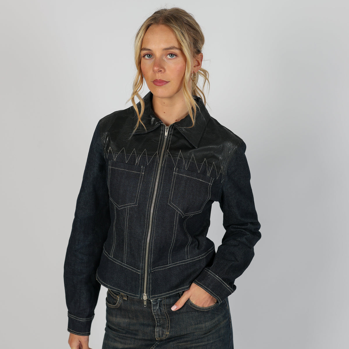 Blue 90s Denim Jacket (S)