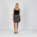 Charcoal Grey 90s Caposantachiara Woven Midi Skirt (S)