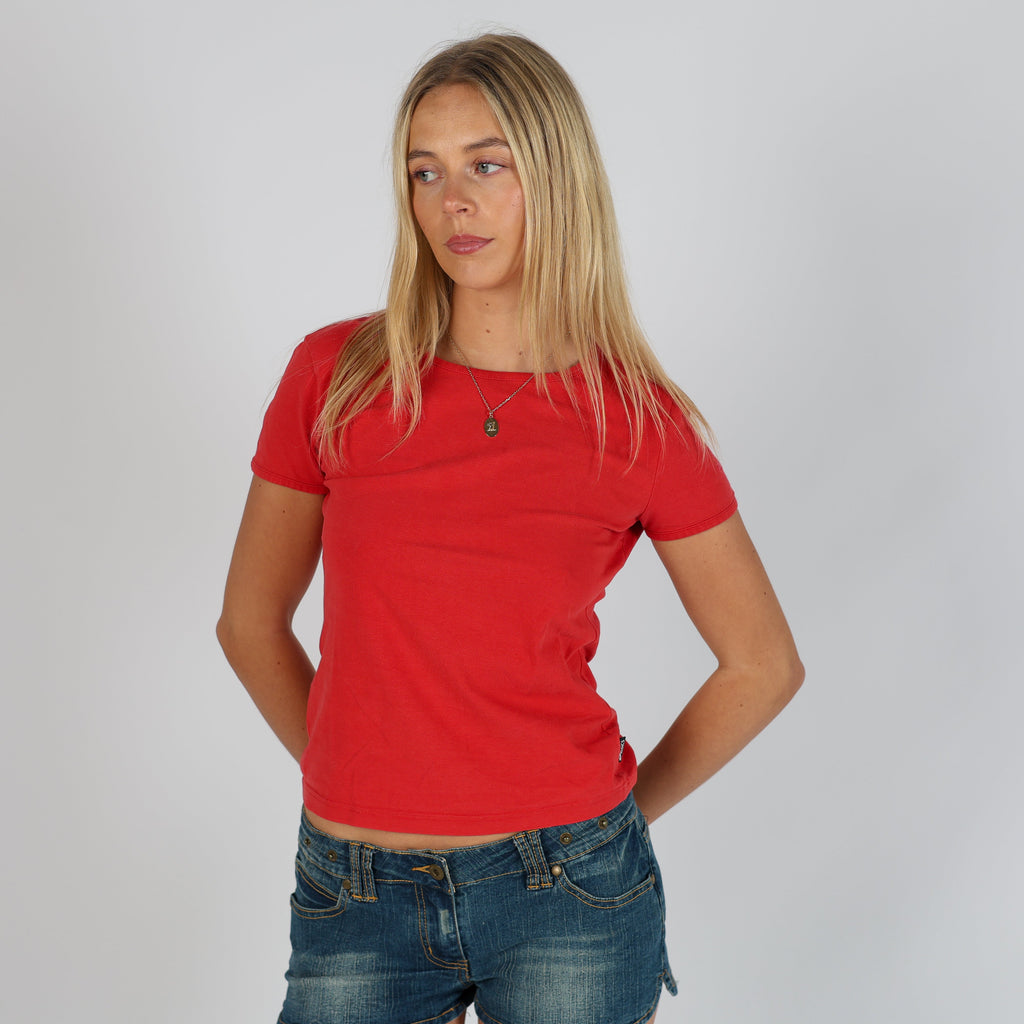 Red 90s Asics T-shirt (S)