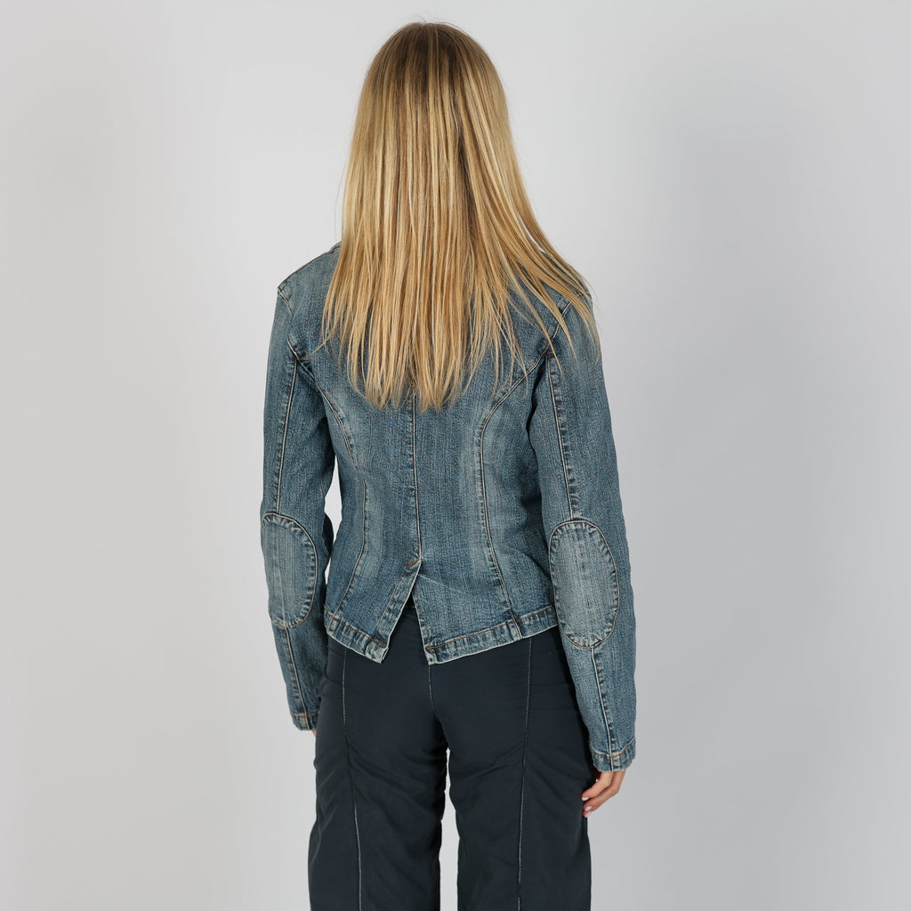 Blue Y2K Yes!Miss Denim Jacket (S)