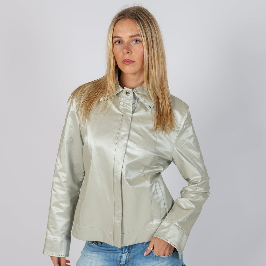 Silver Y2K Made in Italy Light jacket (S)