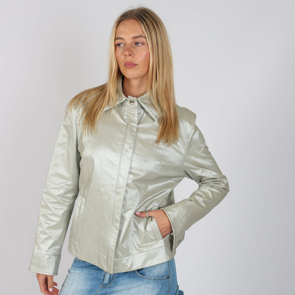 Silver Y2K Made in Italy Light jacket (S)