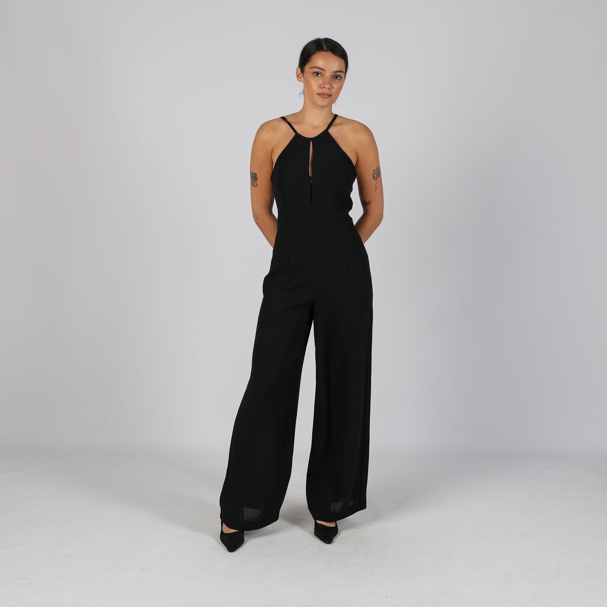 Black Y2K I Gabbiani Formal Jumpsuit (S)