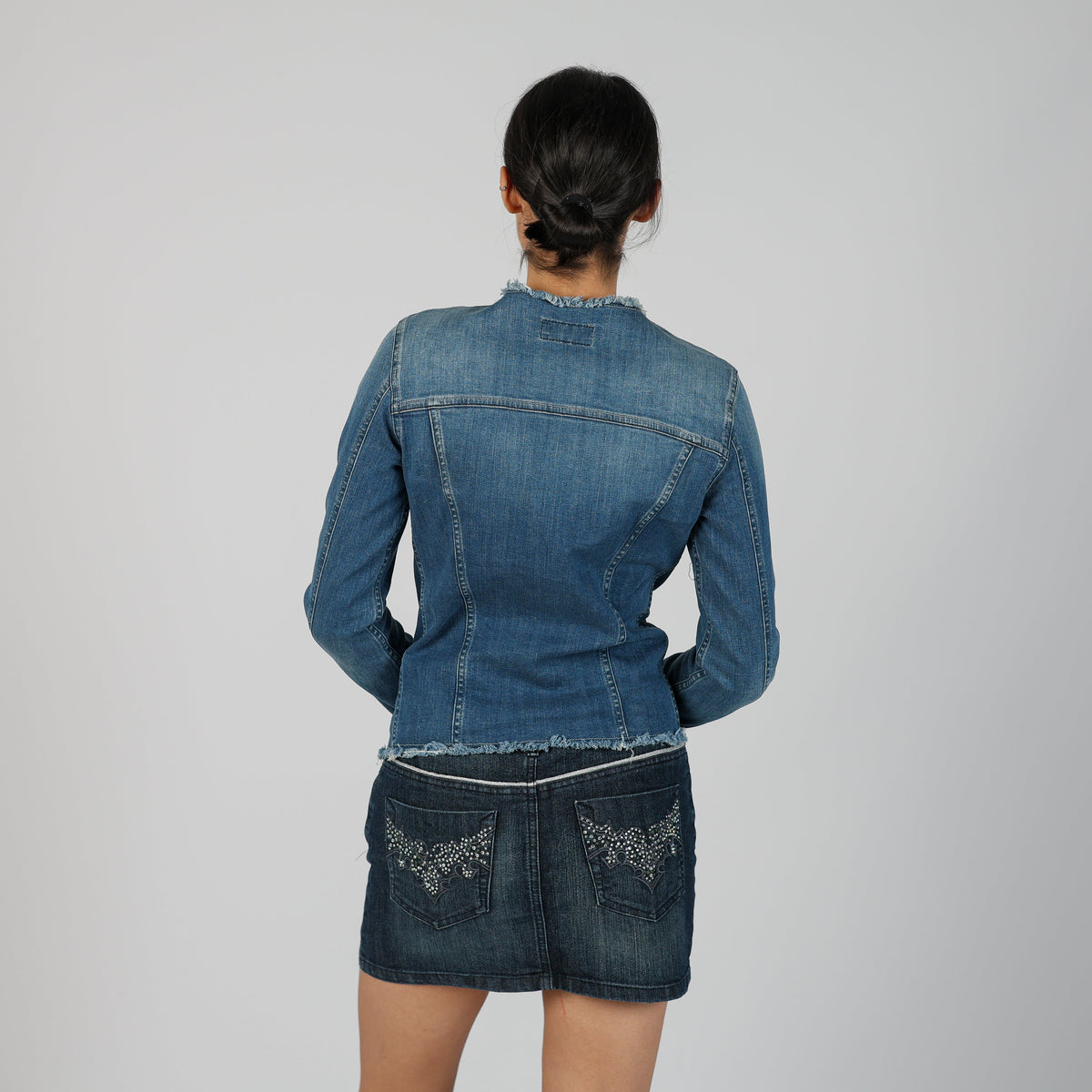 Blue Y2K Met Denim Jacket (S)