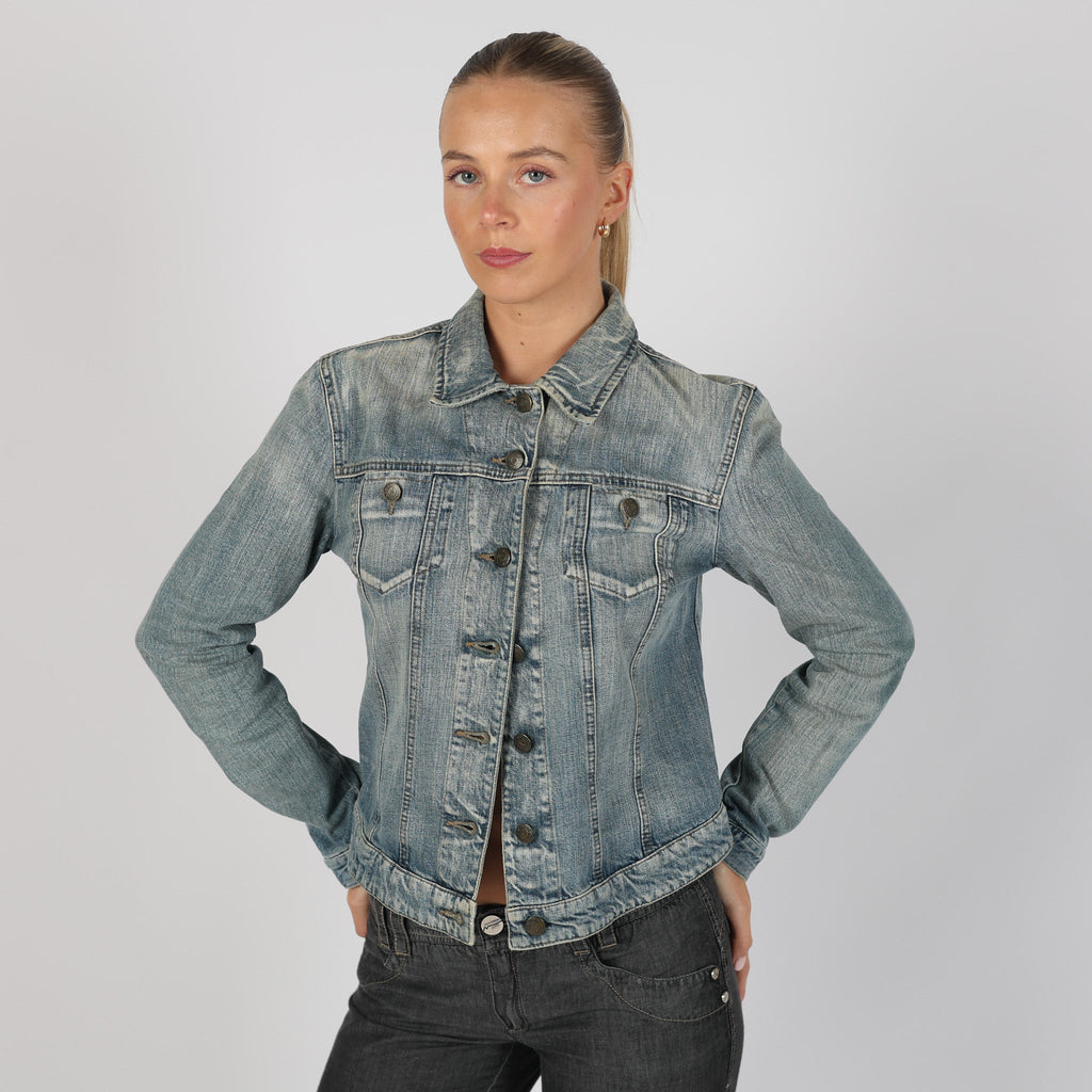 Light Blue Y2K Armani Jeans Denim Jacket (S)