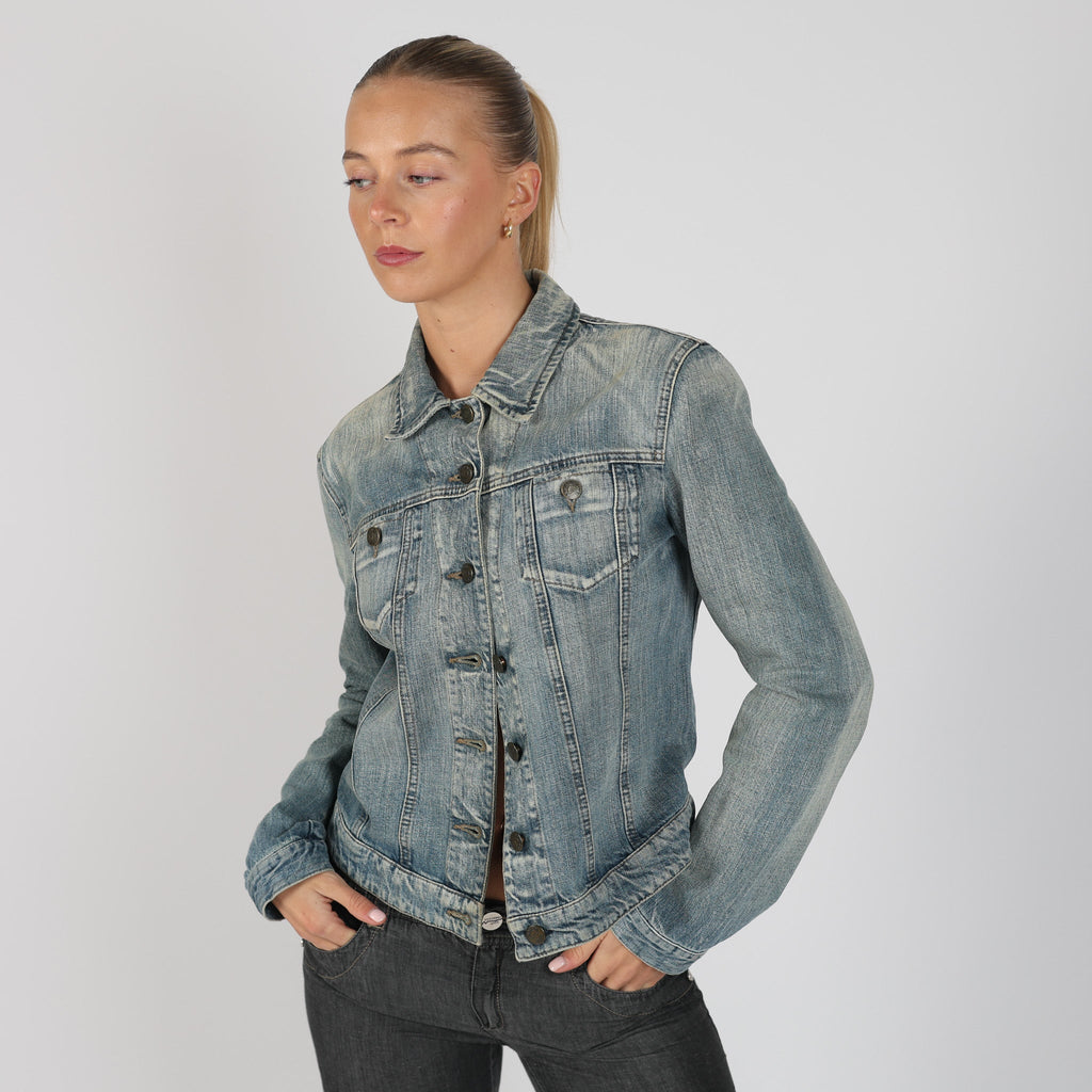 Light Blue Y2K Armani Jeans Denim Jacket (S)