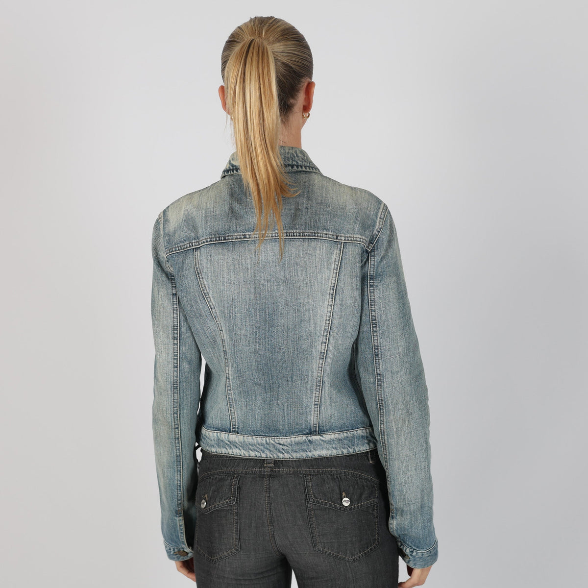 Light Blue Y2K Armani Jeans Denim Jacket (S)