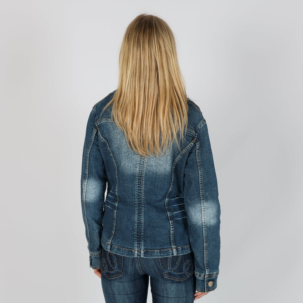 Blue Y2K beat wear Denim Jacket (M)