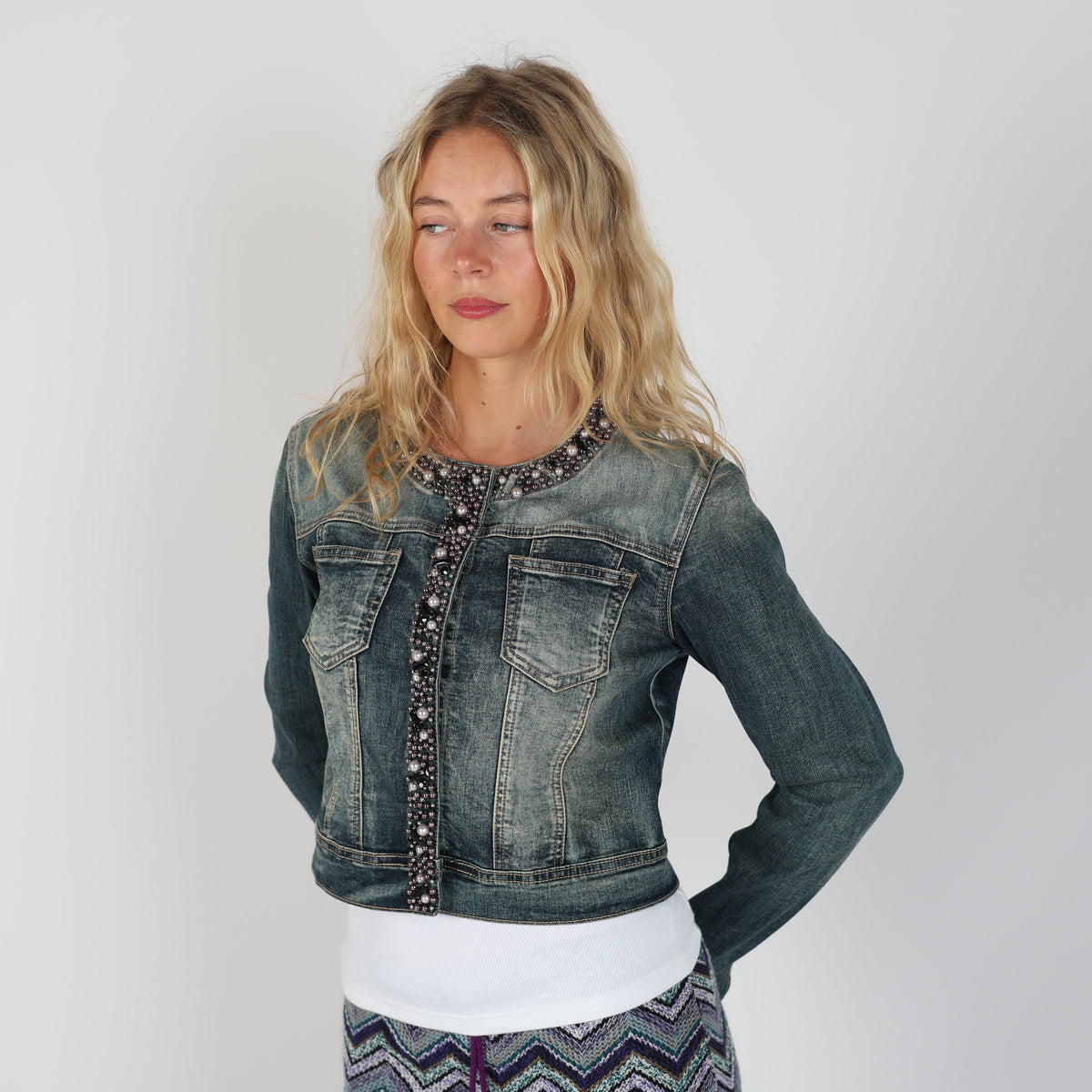 Blue Y2K Denim Jacket (S)