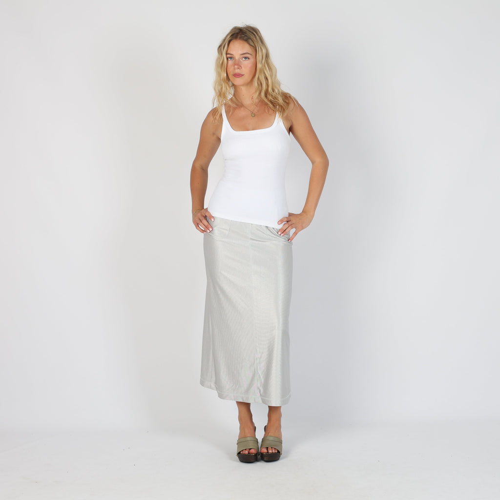 Silver 90s le midi Woven Maxi Skirt (XS)