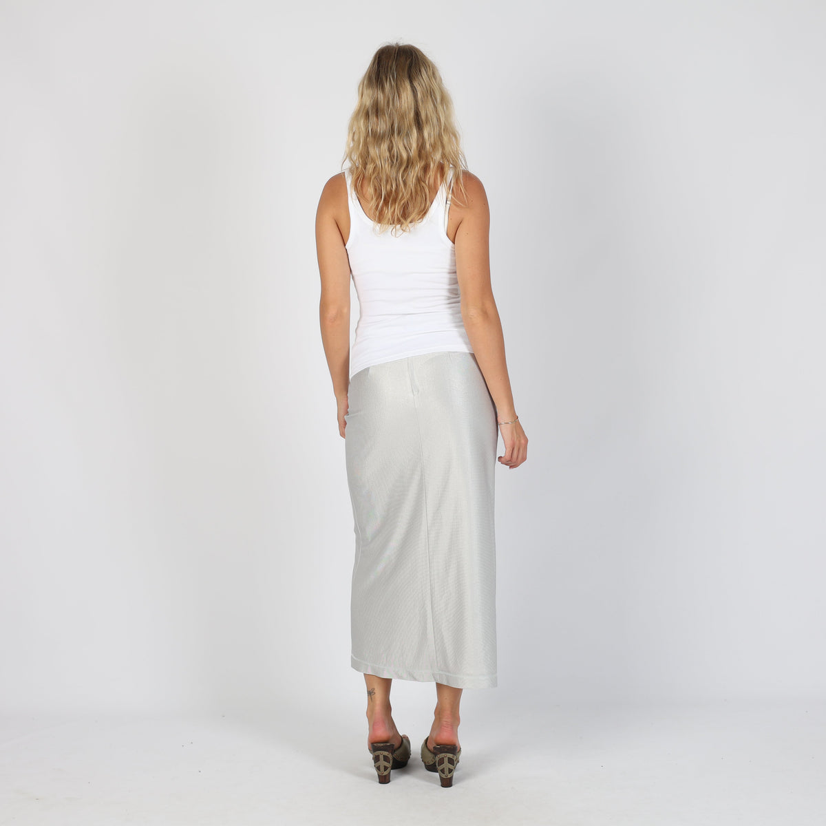 Silver 90s le midi Woven Maxi Skirt (XS)