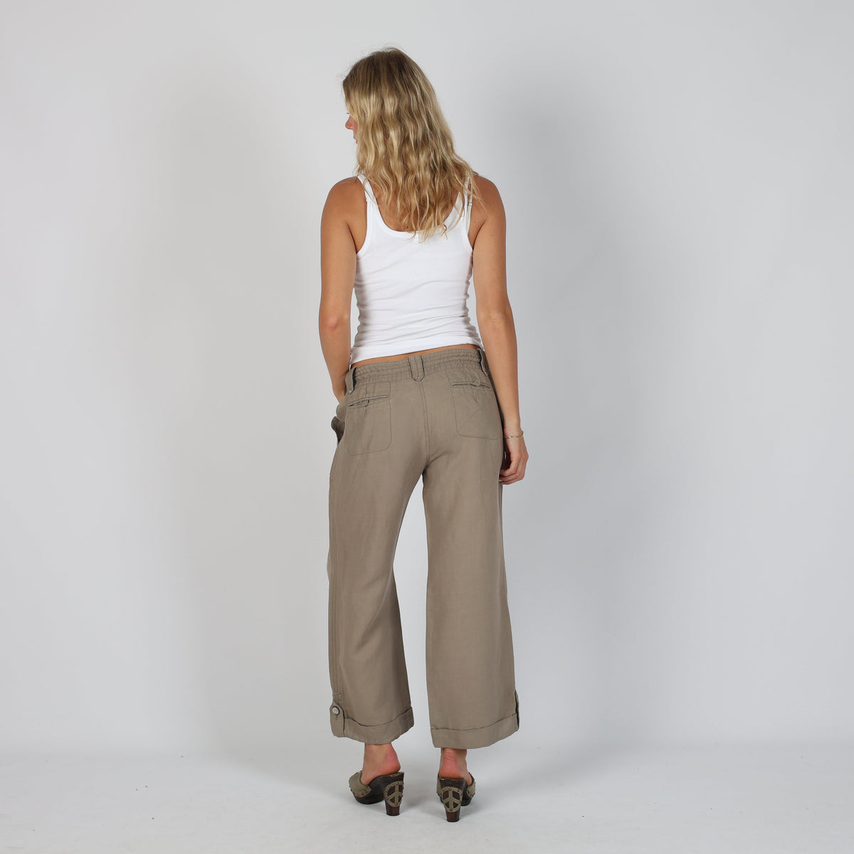 Brown 90s Max Mara Woven Trousers (10)