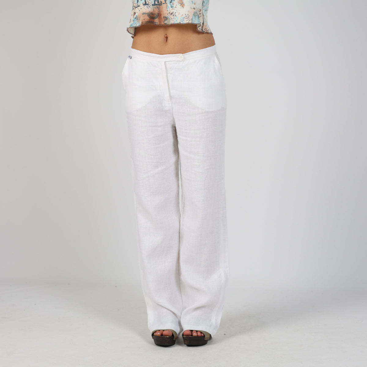 White Y2K TAGLIA42 Casual Trousers (S)