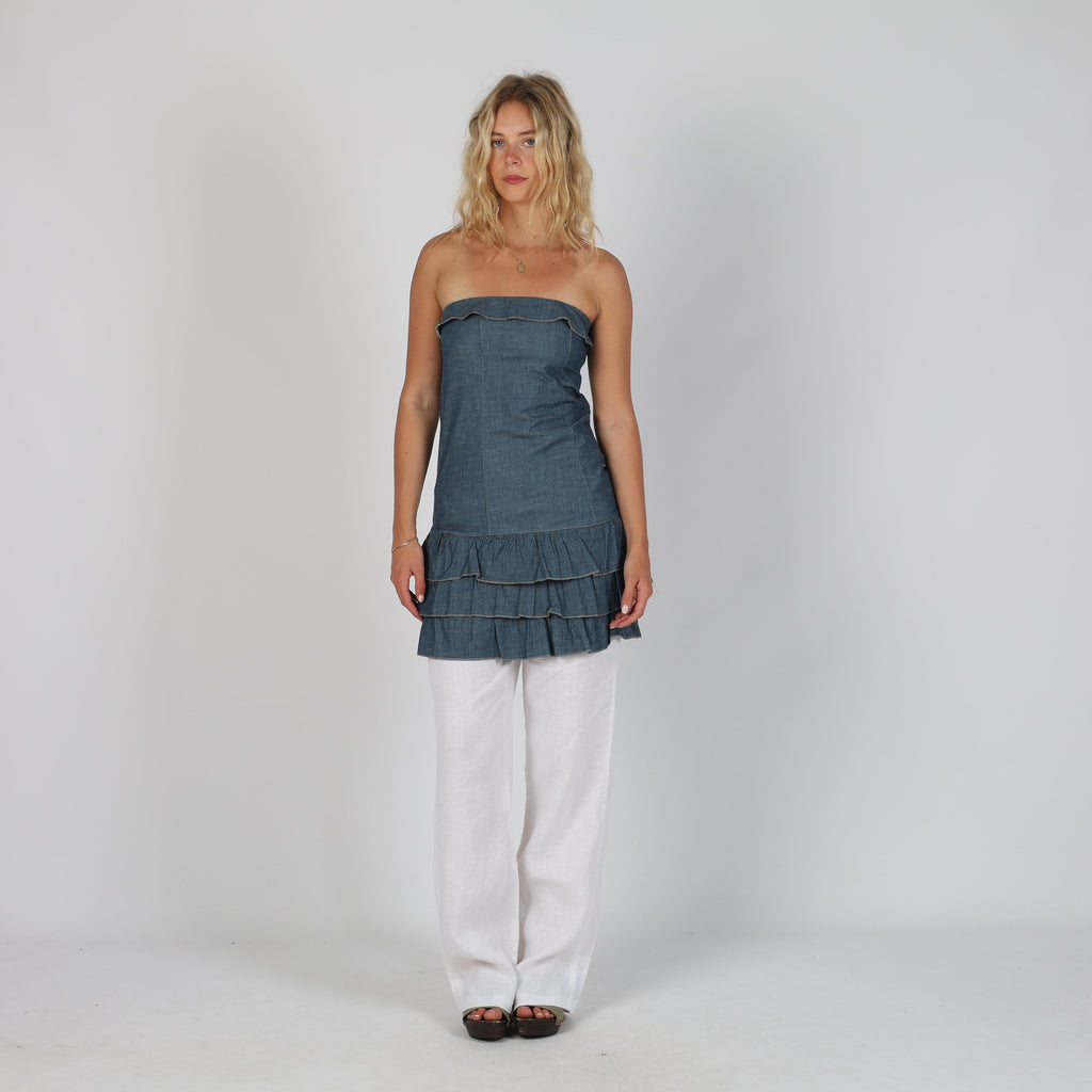 Blue 90s Denim Mini Dress (S)
