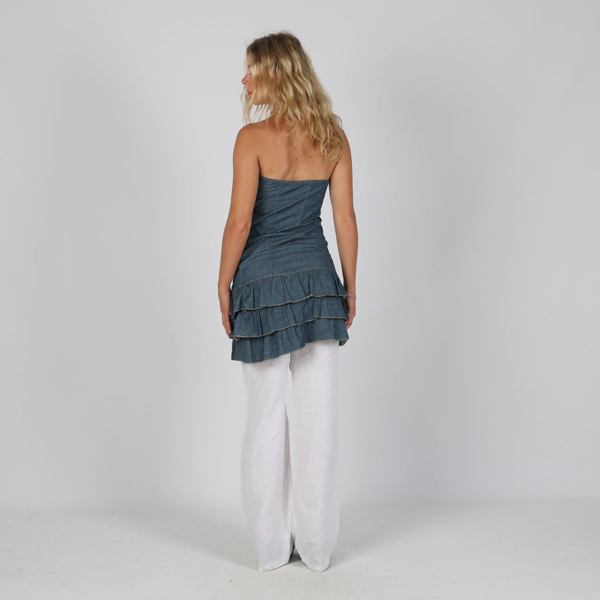 Blue 90s Denim Mini Dress (S)
