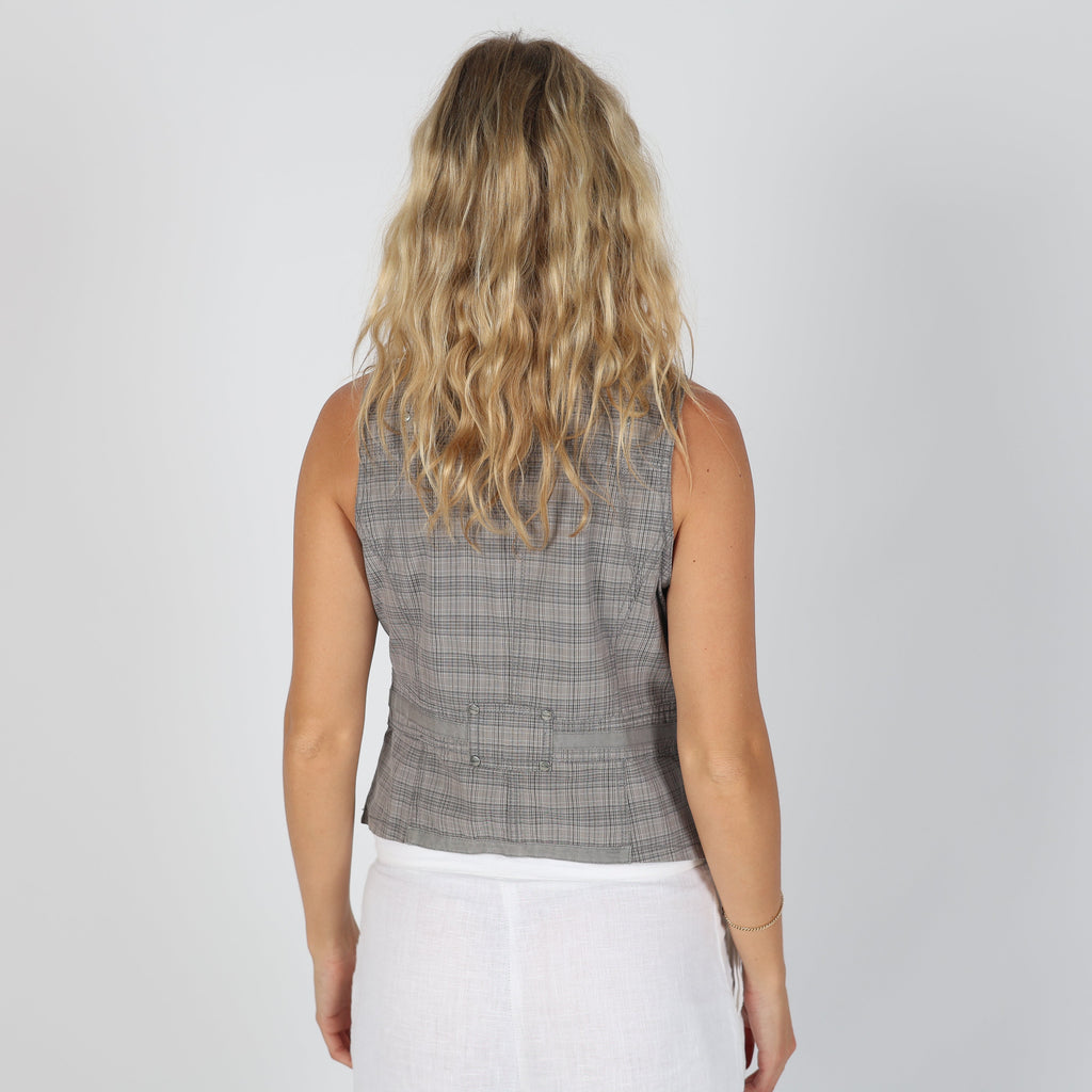 Grey 90s Street One Woven Vest (S)