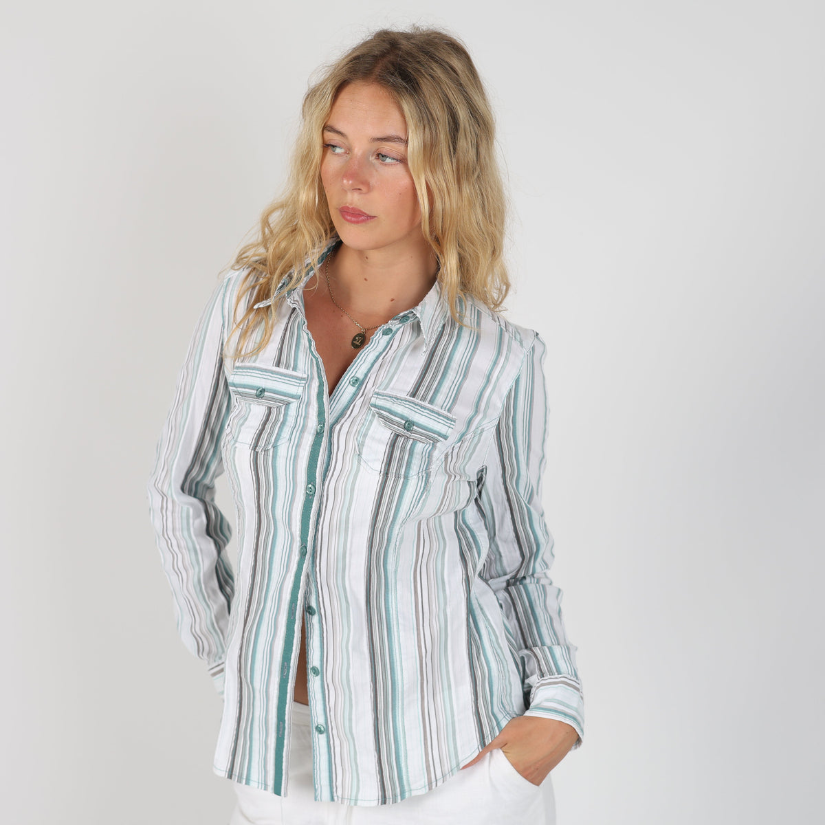 Turquoise 90s Bonita Shirt (S)