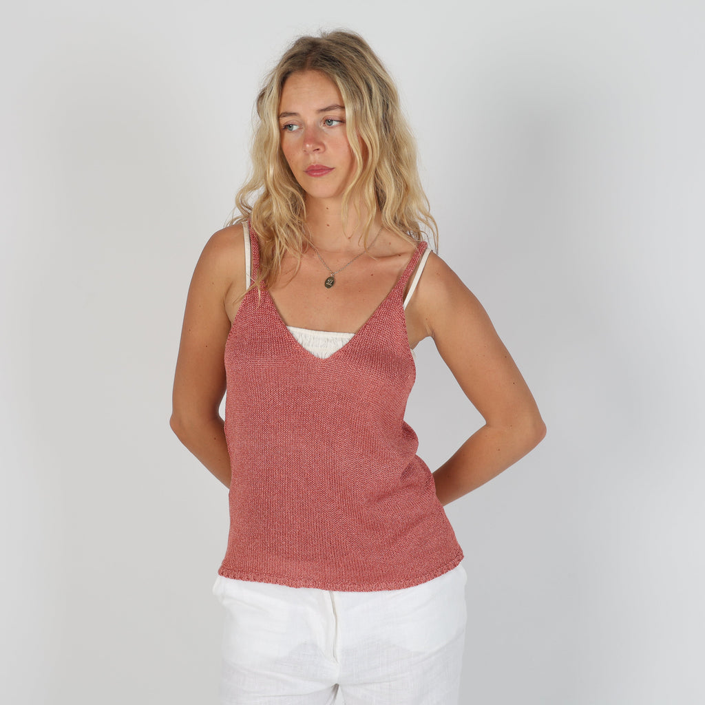 Baby Pink 90s Stefanel Woven Vest (M)