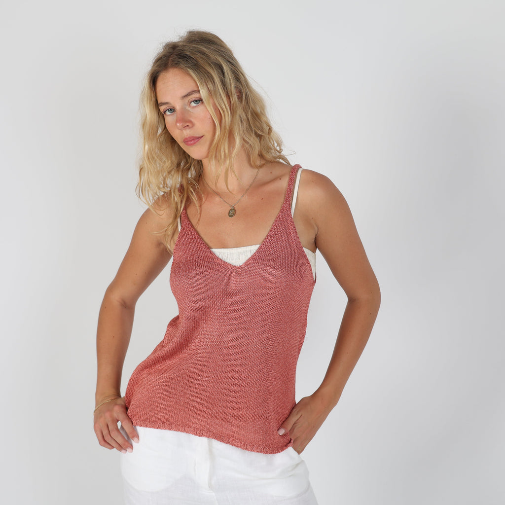 Baby Pink 90s Stefanel Woven Vest (M)