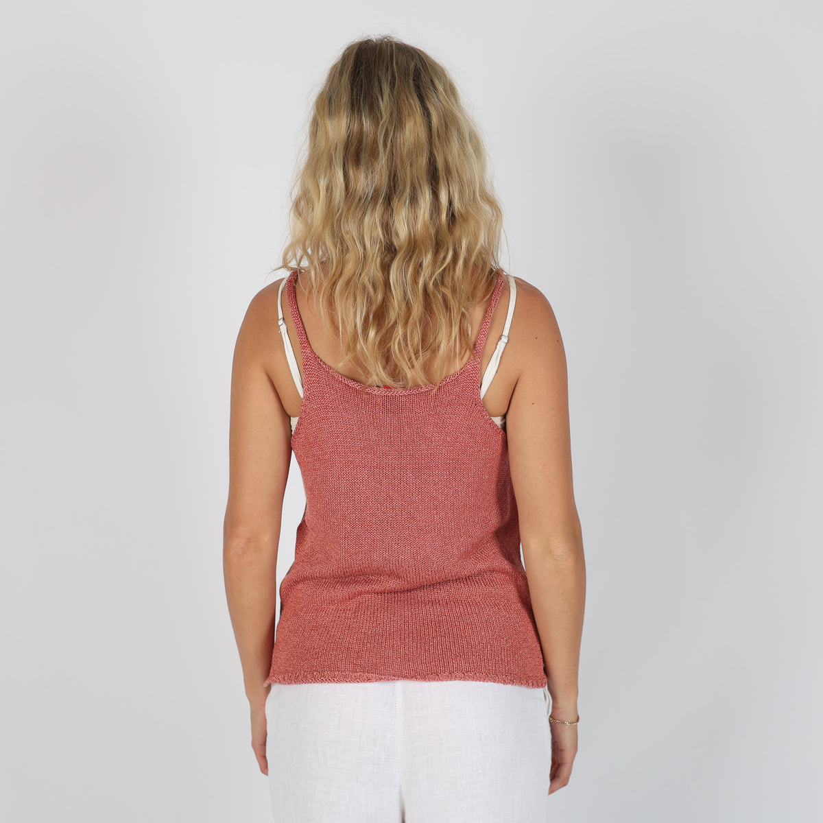 Baby Pink 90s Stefanel Woven Vest (M)