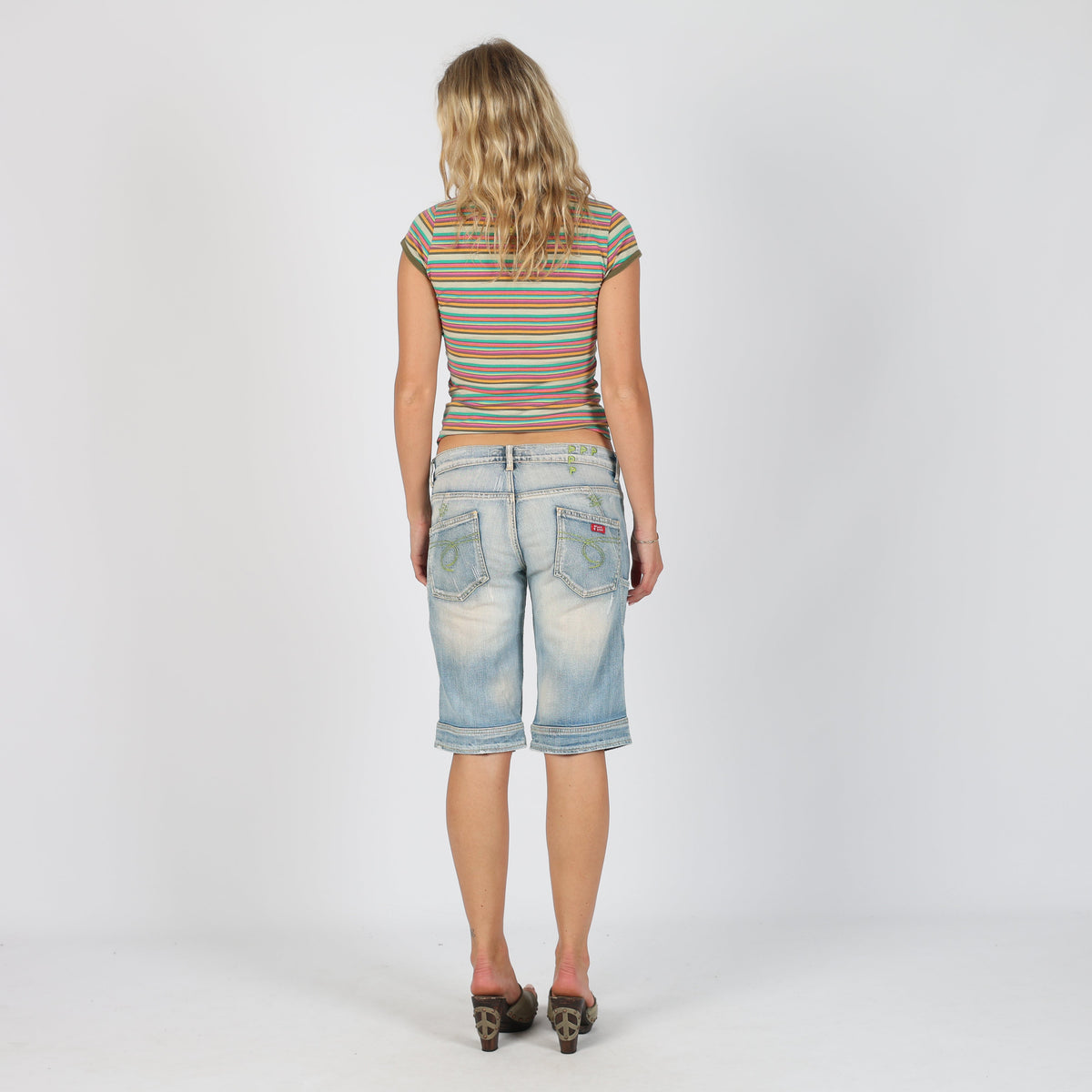 Light Blue Y2K Park Flash Capri Trouser (M)