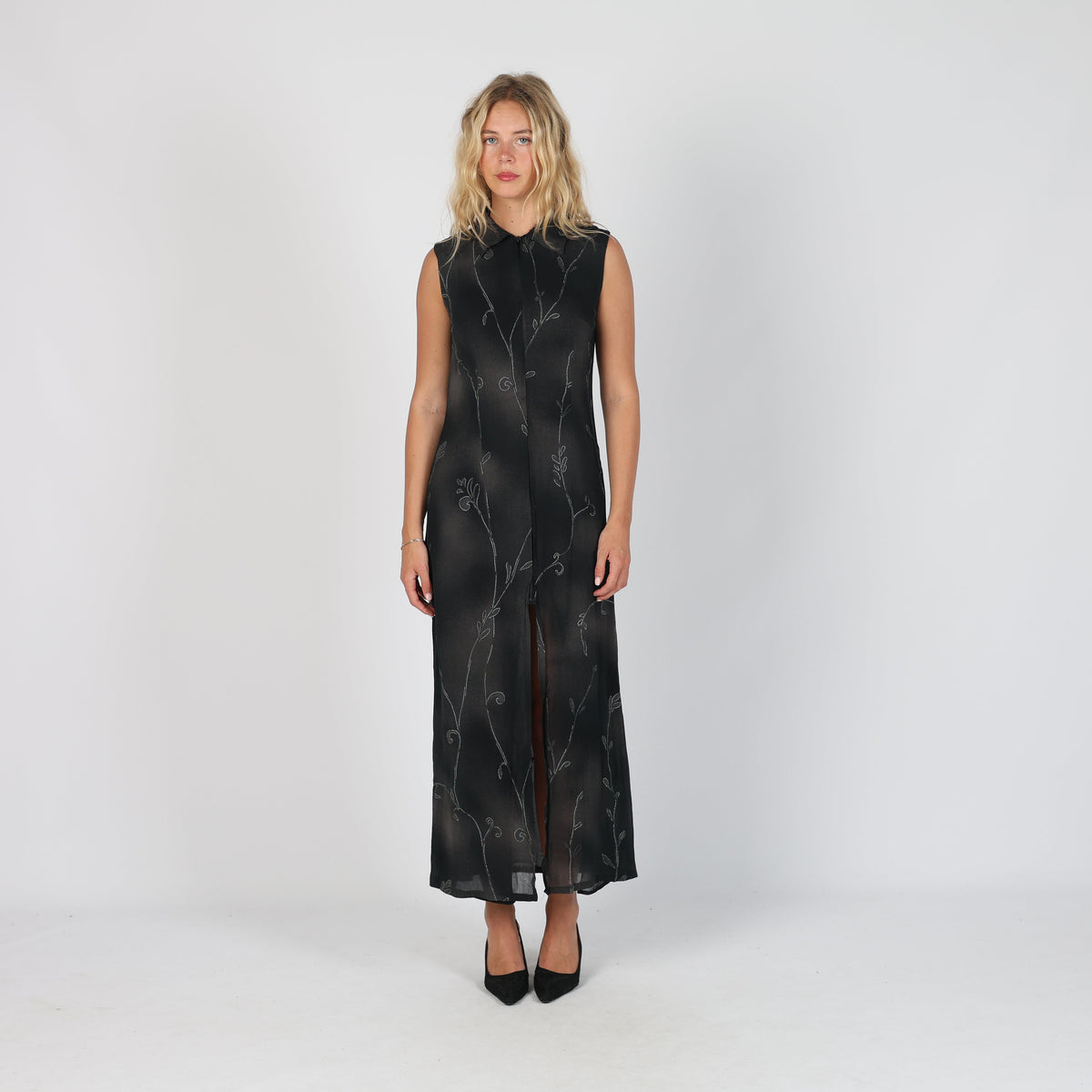 Black 90s Ferretti Formal Dress (M)