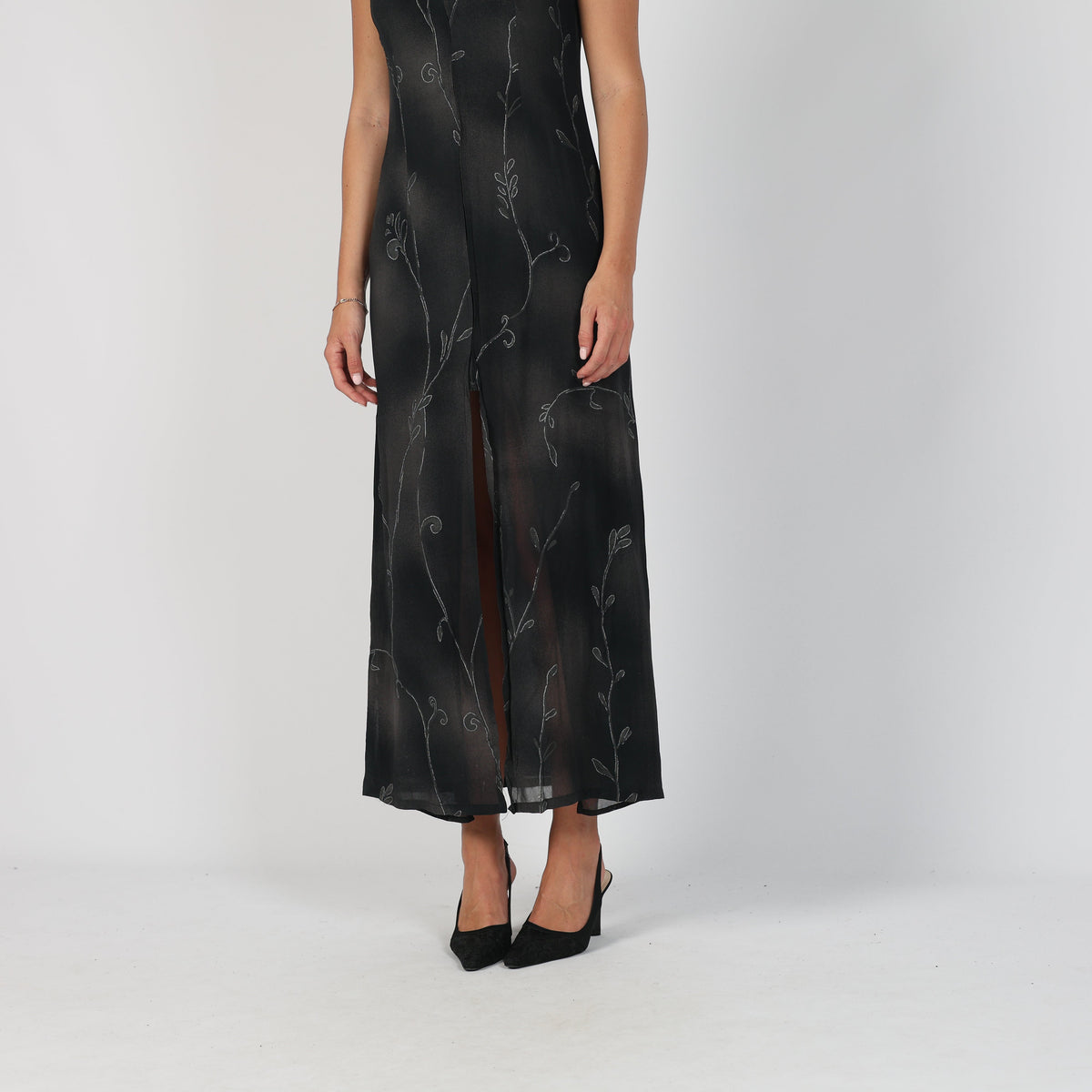Black 90s Ferretti Formal Dress (M)