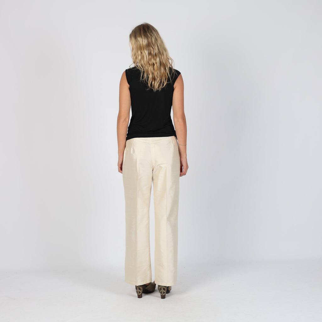 Cream 90s Max&Co. Woven Trousers (M)