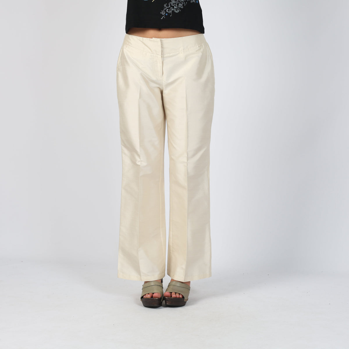 Cream 90s Max&Co. Woven Trousers (M)