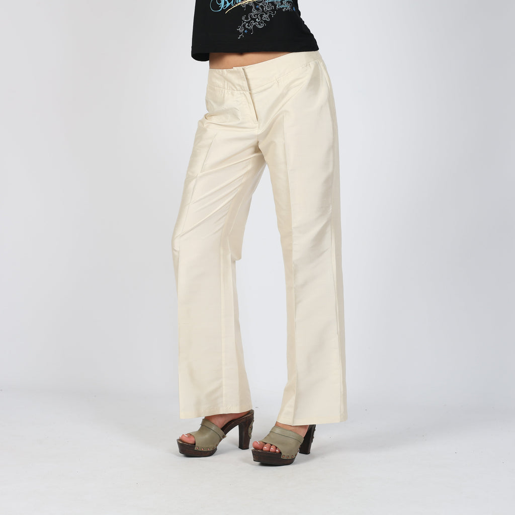 Cream 90s Max&Co. Woven Trousers (M)