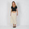 Beige 90s Niama Woven Maxi Skirt (S)