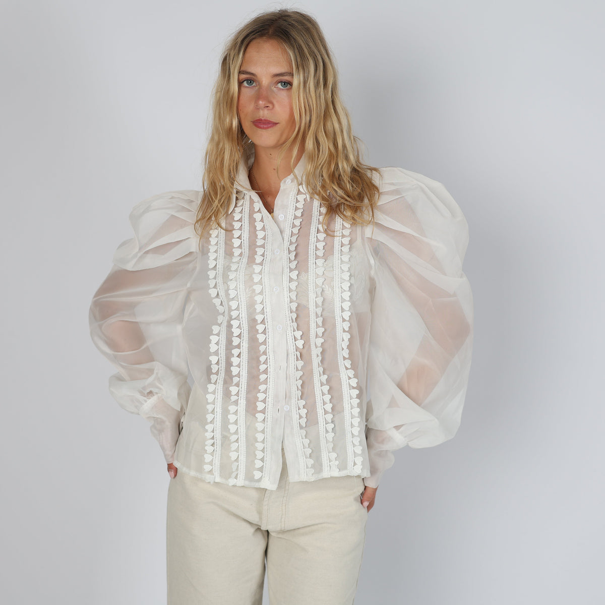 White 90s New Collection Blouse (M)