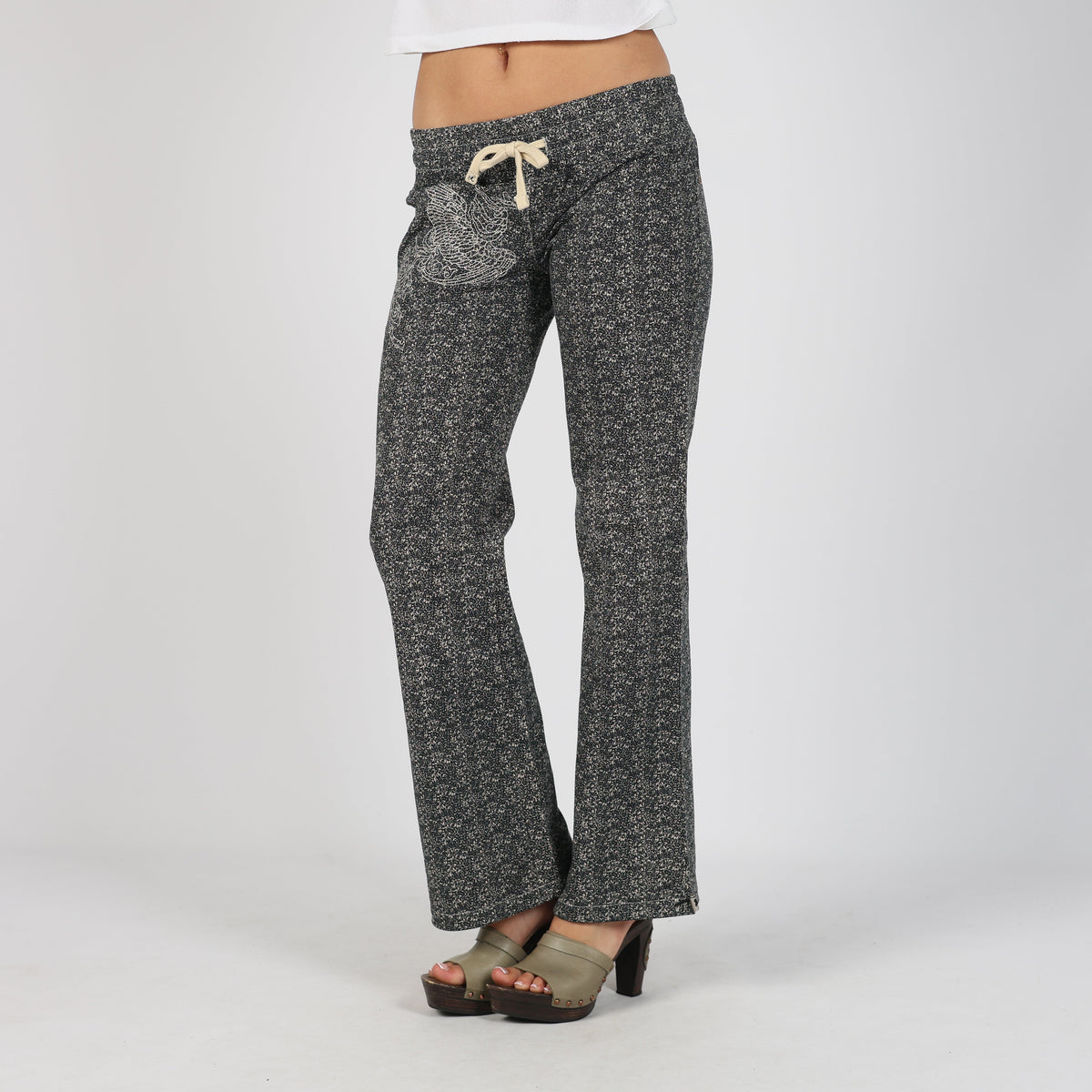 Black Y2K Made in Italy Woven Trousers (XS)