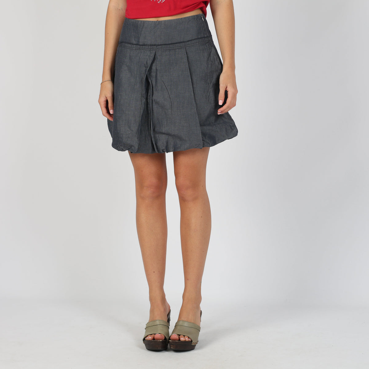 Blue Y2K Max&Co. Woven Mini Skirt (XS)