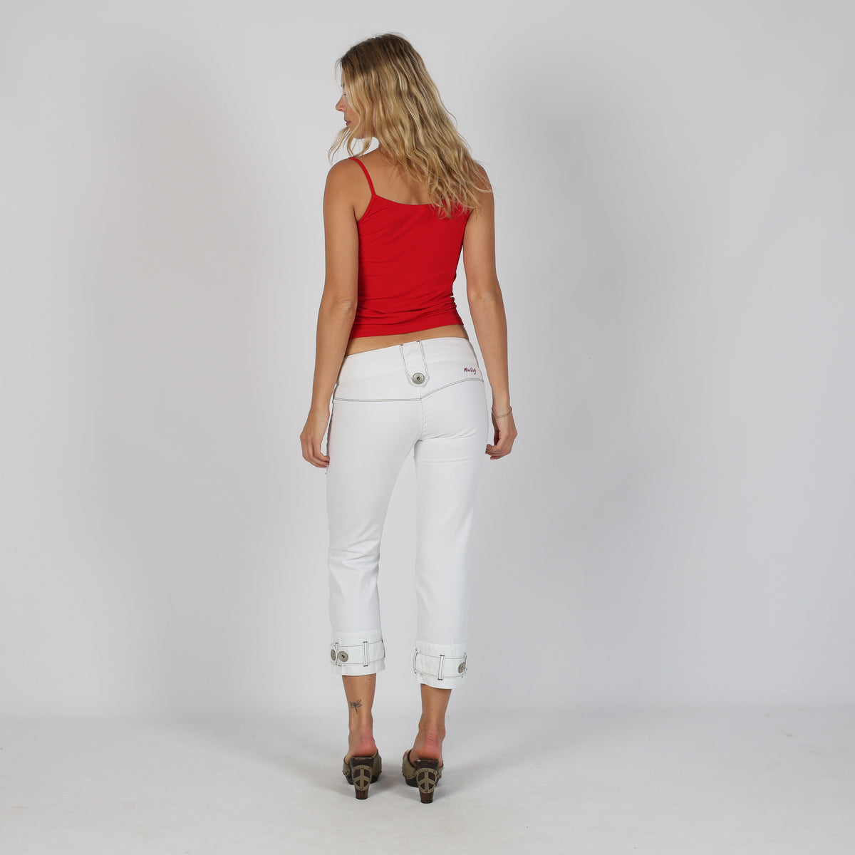 White Y2K Miss Sixty Capri Trouser (XS)