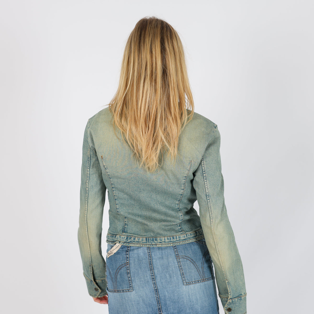 Light Blue Y2K Dolce & Gabbana Denim Jacket (S)