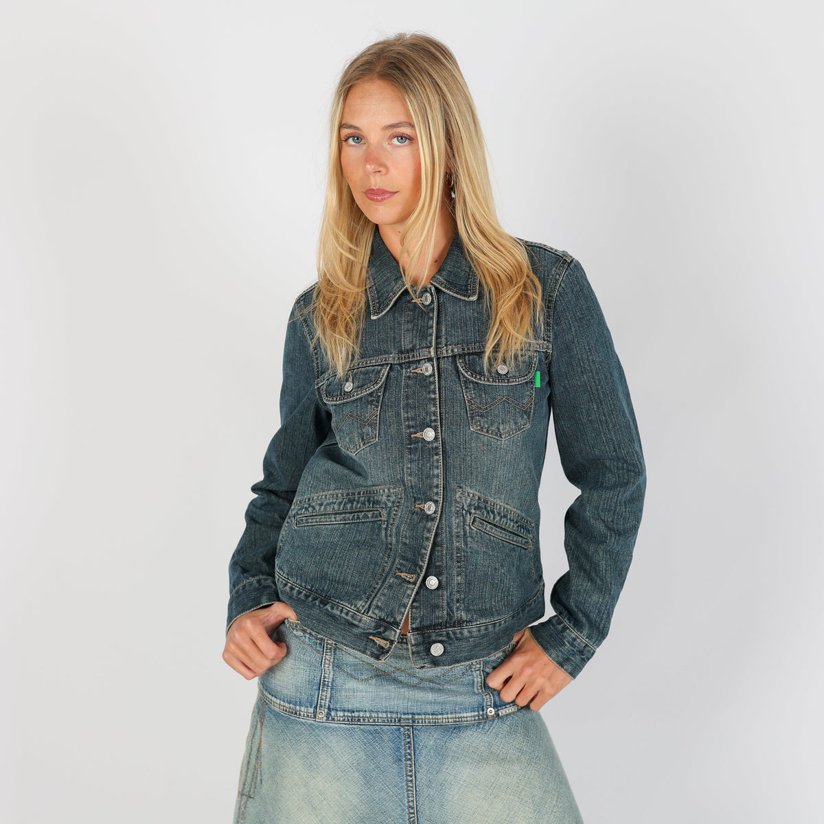 Blue Y2K United Colors of Benetton Denim Jacket (S)