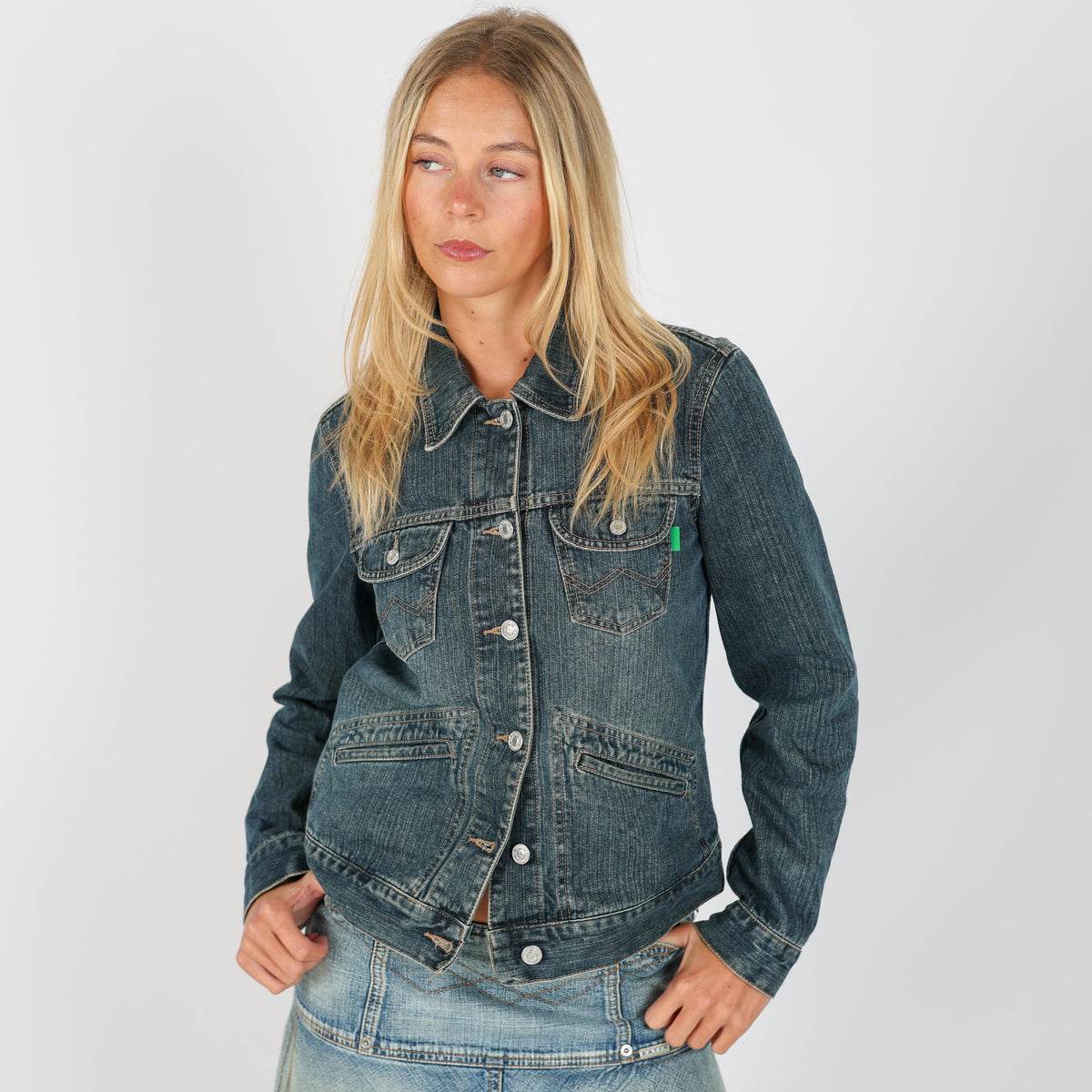 Blue Y2K United Colors of Benetton Denim Jacket (S)