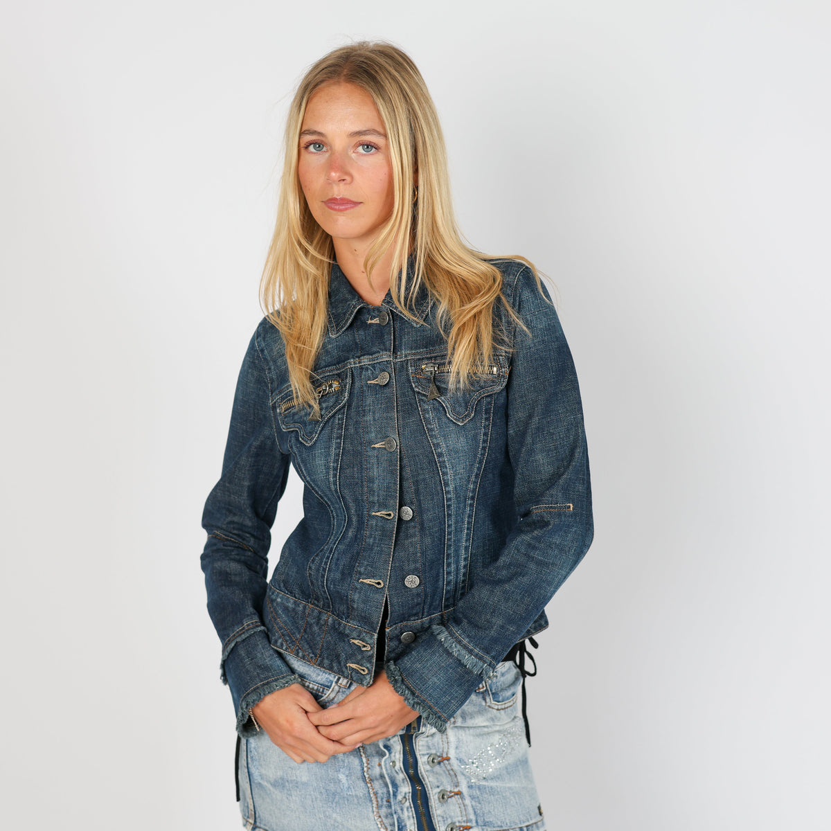 Blue Y2K sevensix Denim Jacket (S)