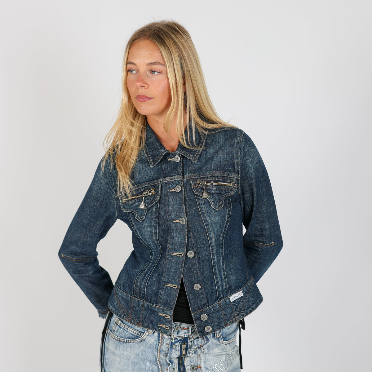Blue Y2K sevensix Denim Jacket (S)