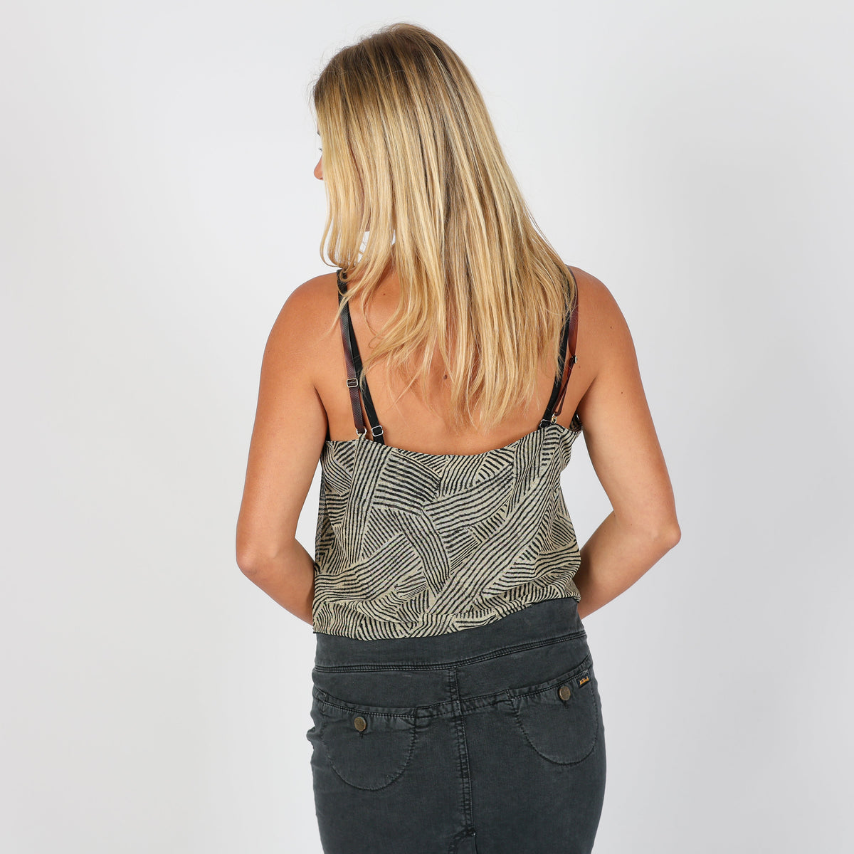 Beige Y2K Made in Italy Cami (L)