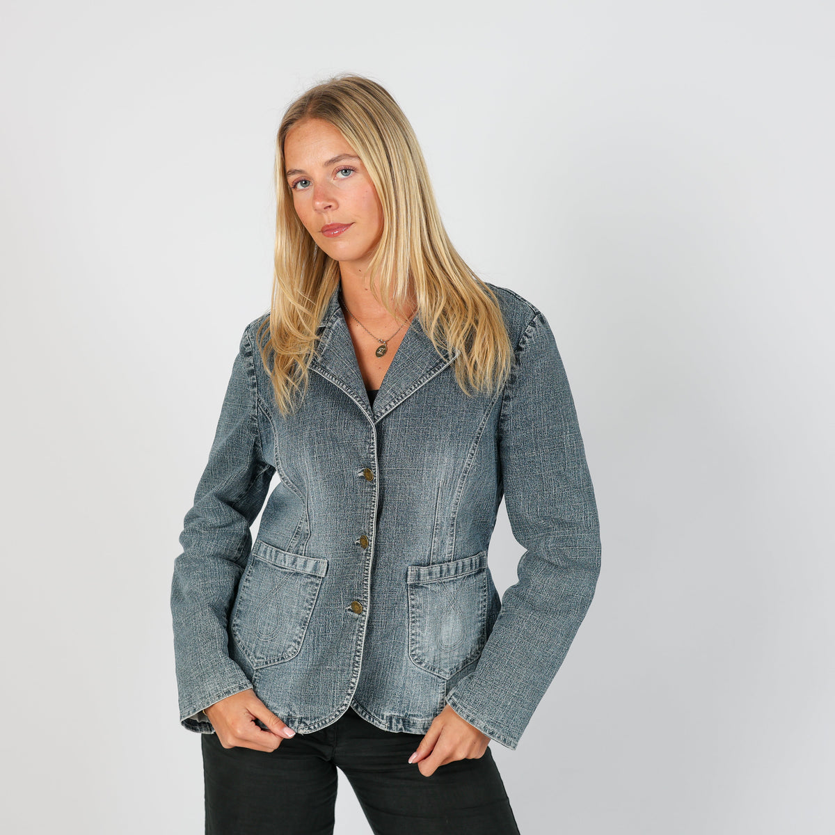 Light Blue Y2K One couch Denim Jacket (L)